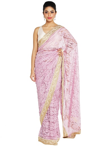 Pearl Lace Saree