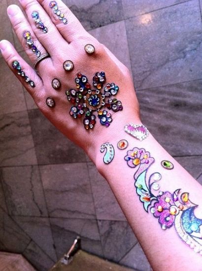 Taşlı Glitter Mehandi Sticker