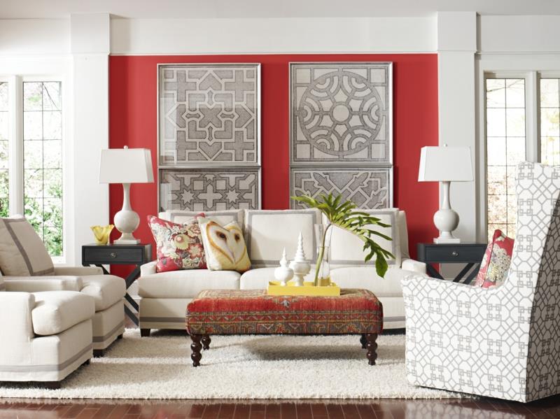 καλύτερη βαφή τοίχου κόκκινο λευκό όμορφες ιδέες βαφής τοίχου ανατολίτικες προφορές