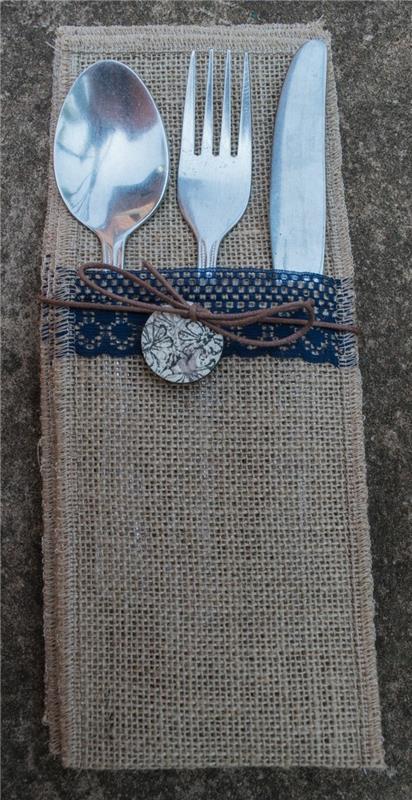 μαχαιροπίρουνα τσάντα tinker διακόσμηση πασχαλινή γιούτα