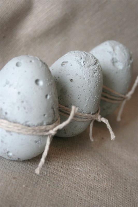 τσιμεντένια διακόσμηση για το Πάσχα φτιάξτε μόνοι σας πασχαλινά αυγά