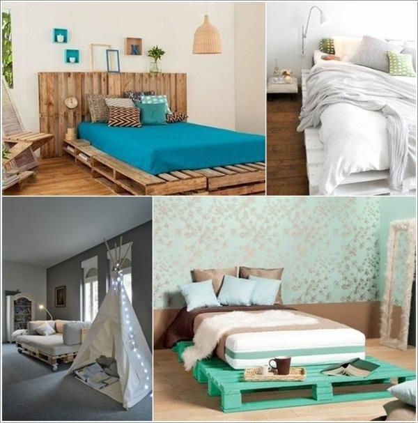 DIY έπιπλα φτιάξτε το δικό σας κρεβάτι από παλέτες ευρώ