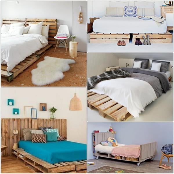 φτιάξτε το δικό σας κρεβάτι από παλέτες έπιπλα από ρουστίκ ξύλο