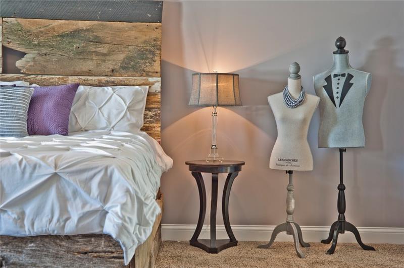 κρεβάτι κεφαλάρι ιδέες κρεβατοκάμαρας ρουστίκ όμορφες ιδέες διακόσμησης