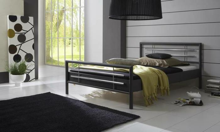 κρεβάτι με στρώμα και πλαίσιο από κρεβάτι αλουμινίου μεταλλικό κρεβάτι