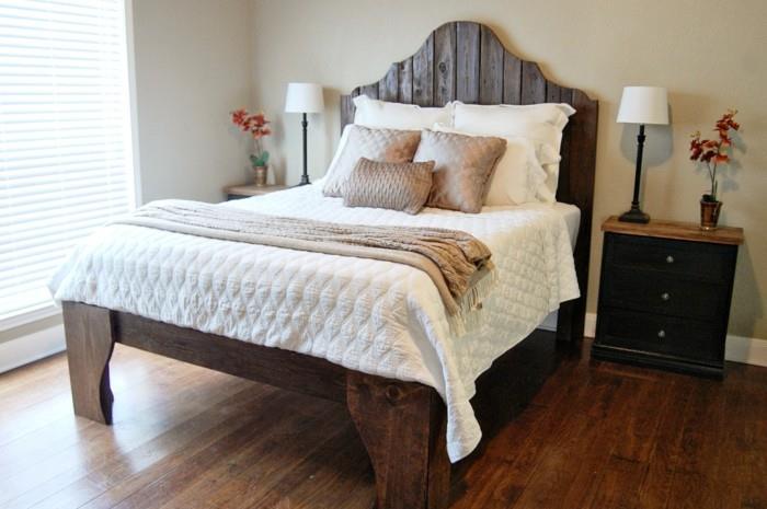 Φτιάξτε το δικό σας κρεβάτι από μασίφ ξύλο σε σκούρες αποχρώσεις