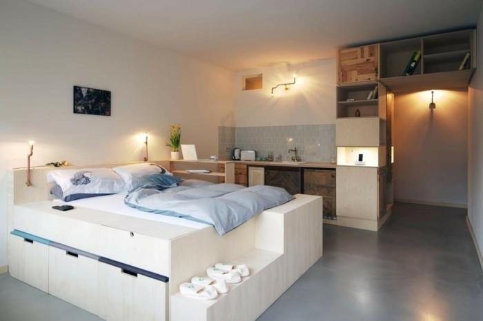 φτιάξτε το δικό σας κρεβάτι με λειτουργικό σχεδιασμό κρεβατιού με άφθονο αποθηκευτικό χώρο