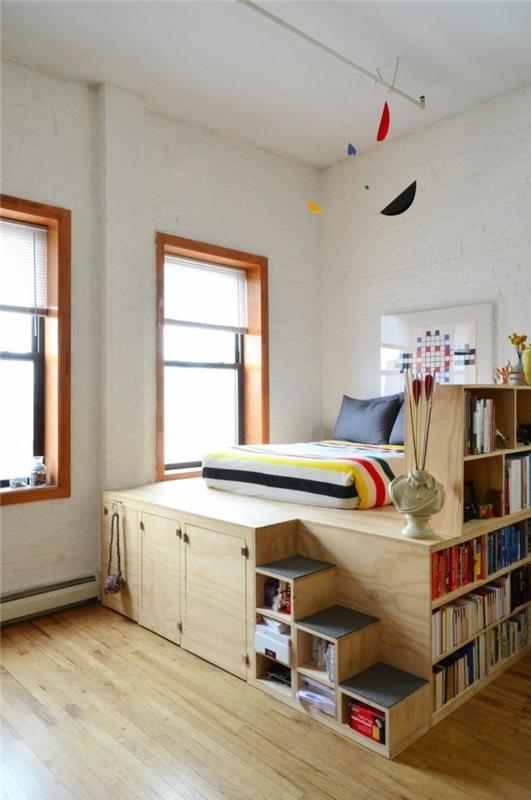 Φτιάξτε το δικό σας κρεβάτι με σκάλες ως αποθηκευτικό χώρο