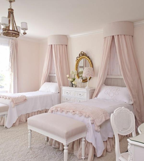κρεβάτι θόλος κοριτσιών δωμάτιο ανοιχτό ροζ πάγκοι κρεβατοκάμαρας