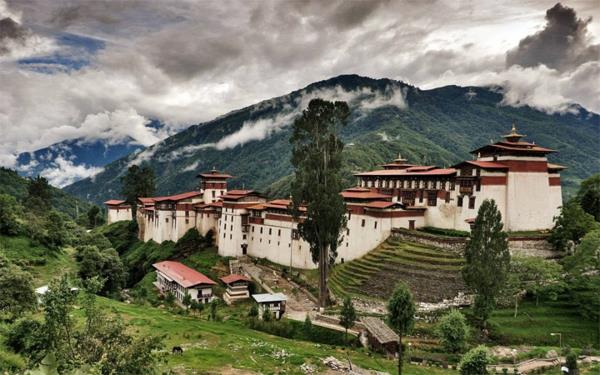 Μπουτάν τυχερό φρούριο Trongsa Dzong