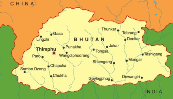 Χάρτης τύχης του Μπουτάν Ασία