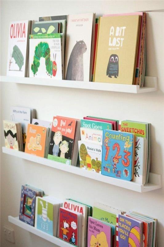 λωρίδες εικόνας ζωντανές ιδέες παιδικό δωμάτιο οργανώνουν βιβλία