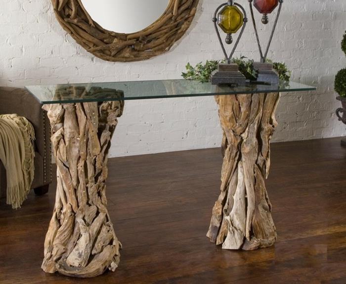 βιο έπιπλα γραφείο ντουλάπα driftwood γυαλί