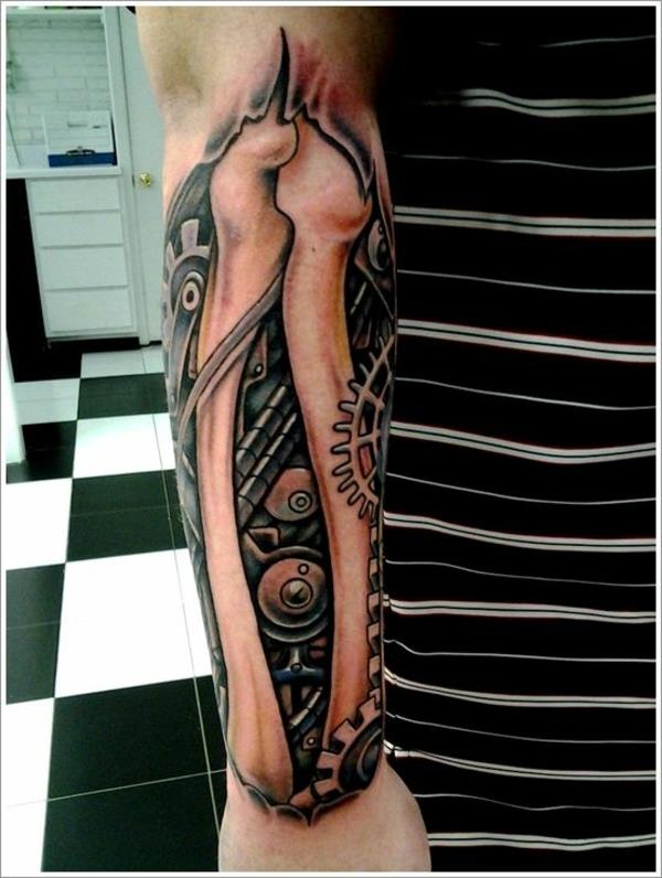 βιομηχανική τατουάζ αντιβράχιο τατουάζ αστράγαλο