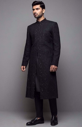 Pakistanlı Siyah Şervani