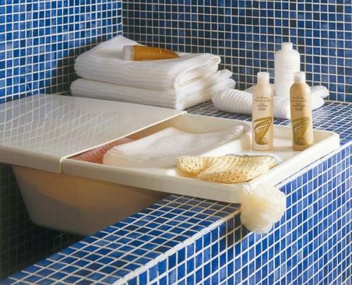 μπλε πλακάκια μπάνιου ιδέα κρατήστε τακτοποιημένο μπάνιο