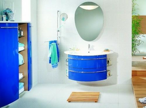 μπλε νιπτήρας ντουλάπι μπάνιο σχεδιασμό πολύχρωμο