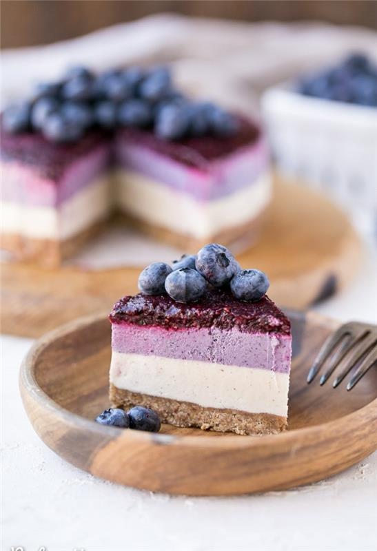 Φτιάξτε cheesecake blueberry χωρίς ψήσιμο