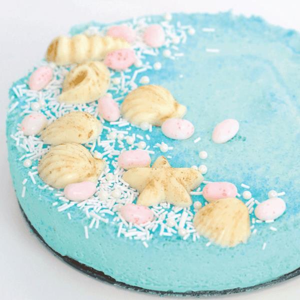 μπλε συνταγή κέικ γοργόνας