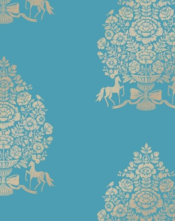 μπλε τοιχογραφίες τοίχου ταπετσαρία μοτίβο floral στοιχεία floral μοτίβο