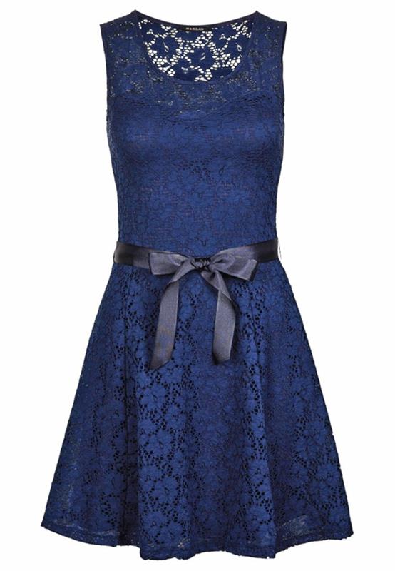μπλε σχέδιο φόρεμα μπλε φορέματα ντεσίν μεταξωτό άνετο με δαντέλα