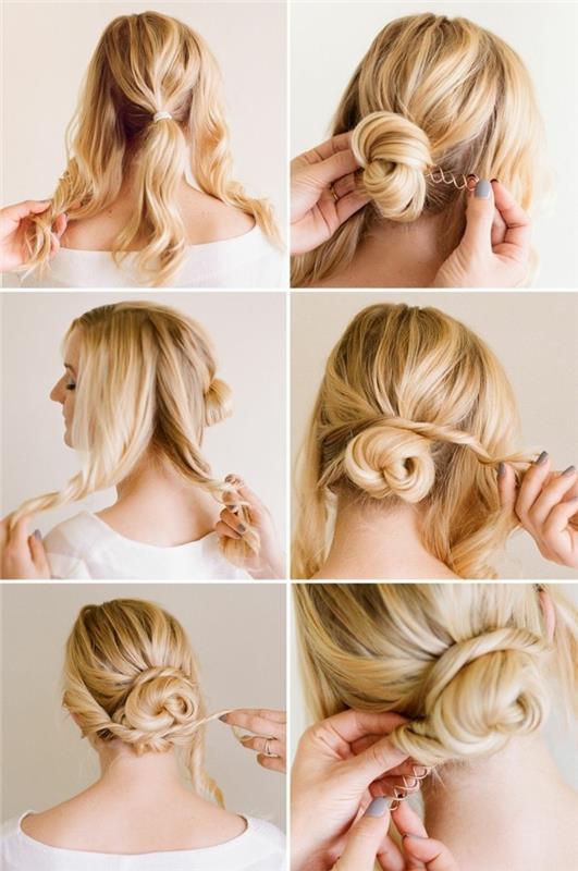 ξανθά μαλλιά-updo-do-it-yourself