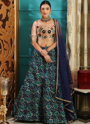 Povas mėlynas Lehenga