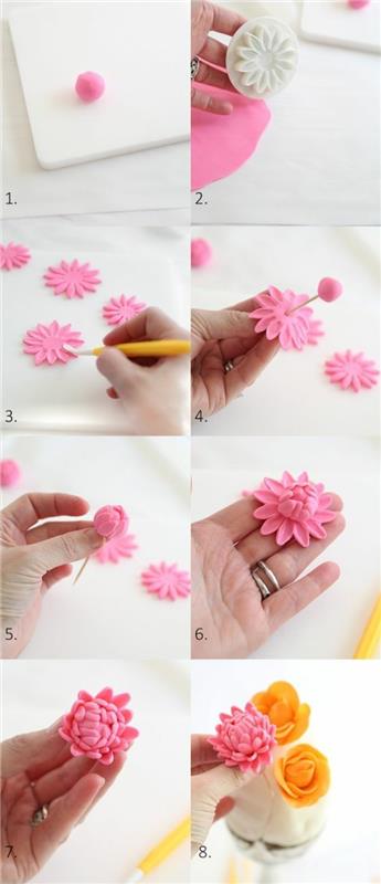 Φτιάξτε λουλούδια με ιδέες πολυμερούς πηλού για να φτιάξετε τον εαυτό σας