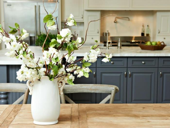διακοσμητικά λουλούδια τραπέζι τραπεζαρία διακοσμούν λευκό decovase