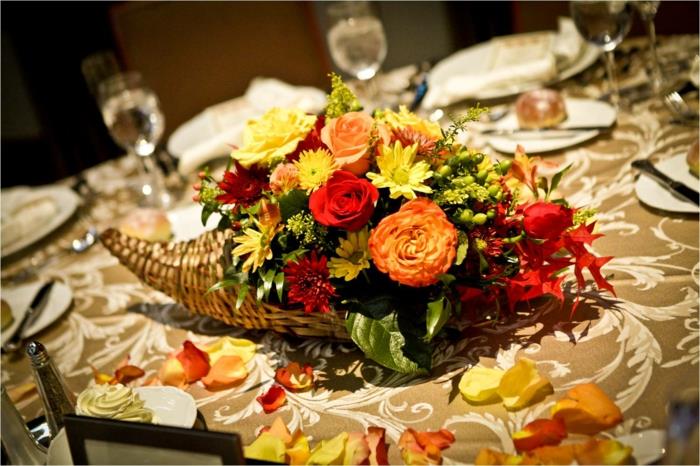 λουλούδια διακοσμήσεις τραπέζι γάμος φθινοπωρινό σχέδιο