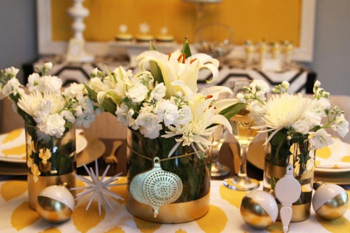 λουλούδια διακοσμήσεις τραπέζι γάμος σχεδιασμός χειμώνα
