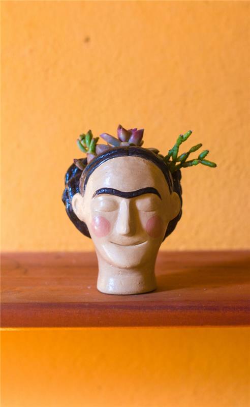 φυτευτής φυτών εσωτερικού χώρου κεραμικός φυτευτής frida kahlo
