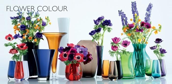 βάζο λουλουδιών χρωματιστό γυαλί συλλογή χρώματος λουλουδιών lsa international