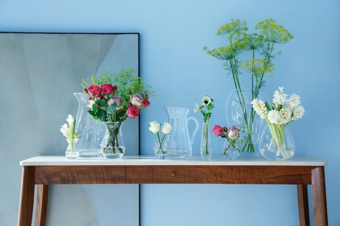 βάζο λουλουδιών χειροποίητα γυαλιά τριαντάφυλλα άνηθος άνθη lsa International