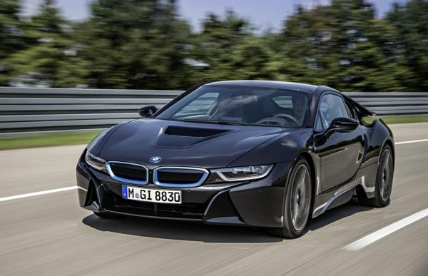 bmw ηλεκτρικό αυτοκίνητο i8 υβριδικό σπορ αυτοκίνητο μαύρο