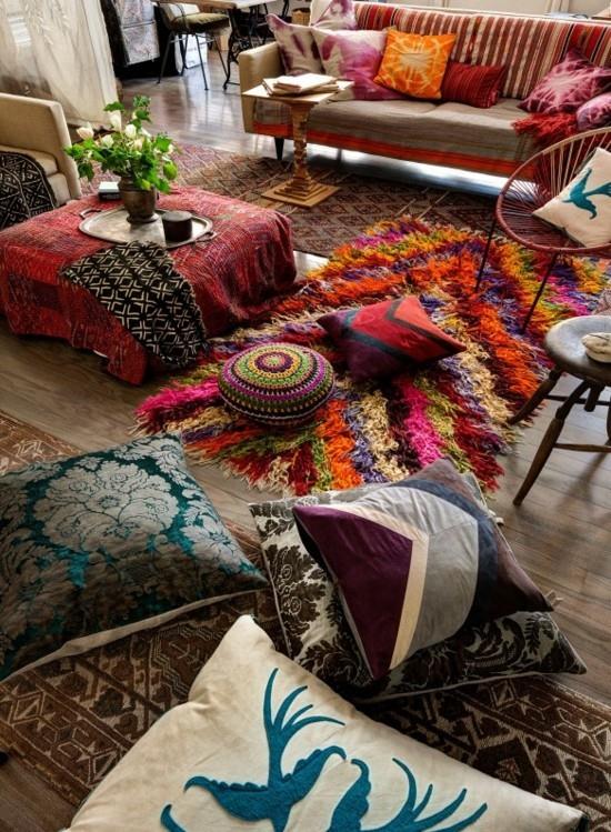 μαξιλάρια δαπέδου σαλόνι ινδικού στυλ
