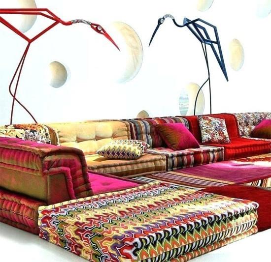 μαξιλάρια δαπέδου ιδέες καναπέ roche bobois missoni σπίτι