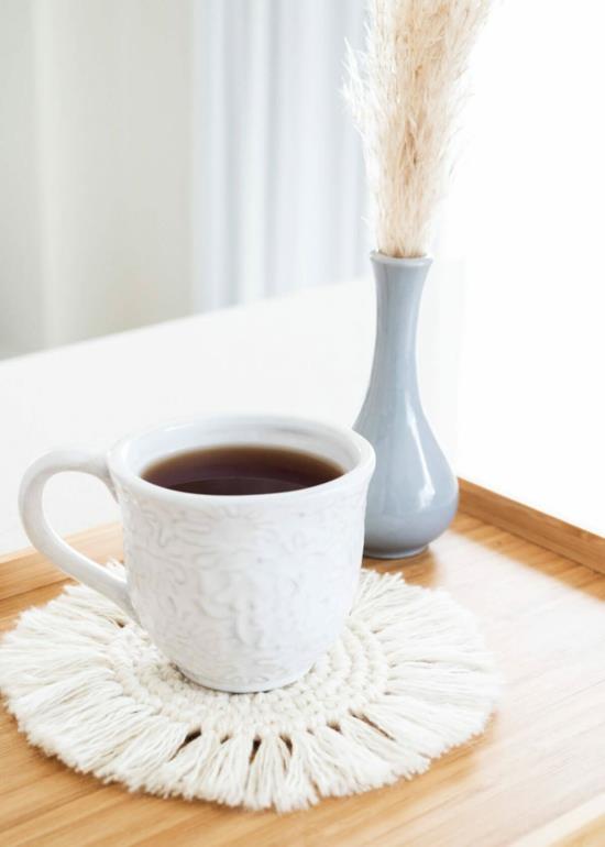 boho macrame coasters