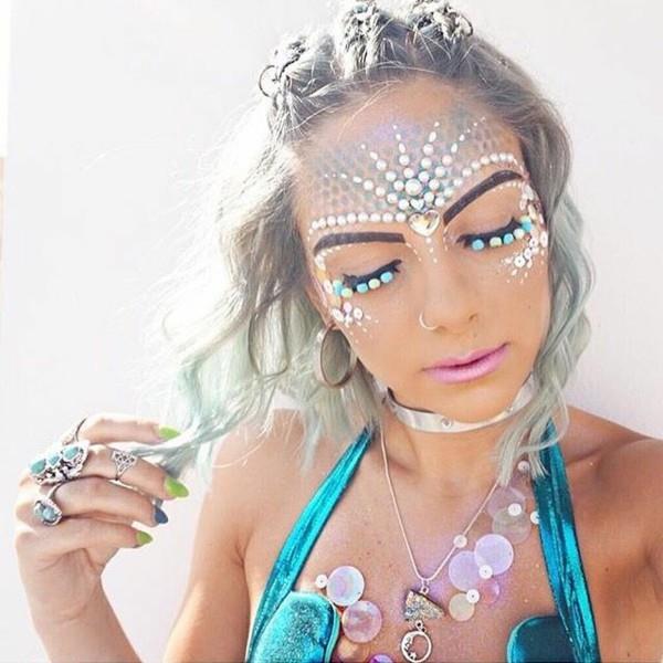 boho γοργόνα μακιγιάζ