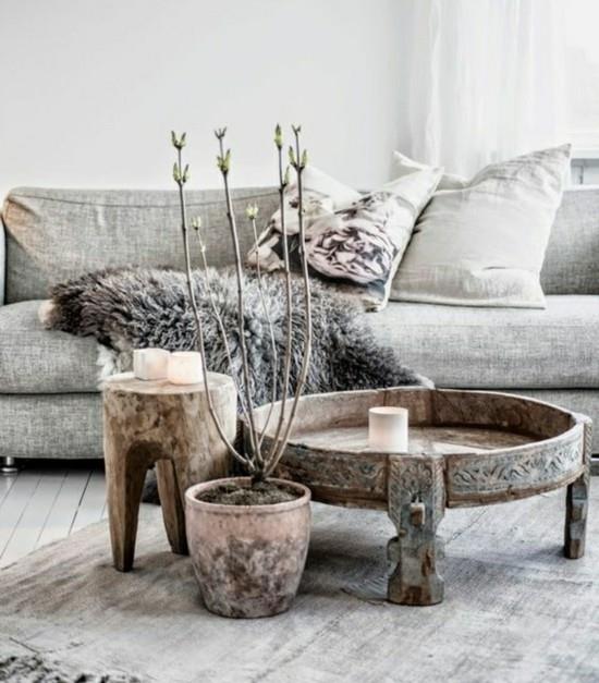 ιδέες επίπλωσης διακόσμησης σαλόνι boho scandi