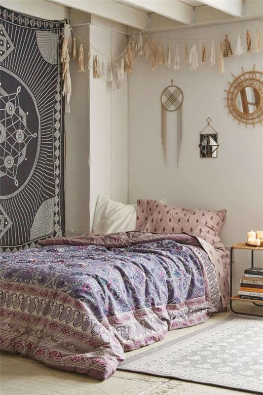 Επιπλώστε boho υπνοδωμάτιο ανατολίτικο