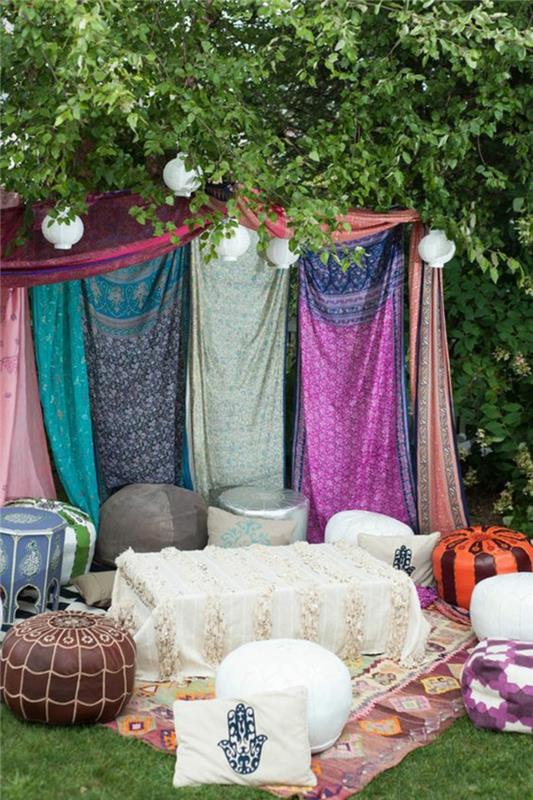 ιδέες διακόσμησης γάμου στυλ boho στον κήπο