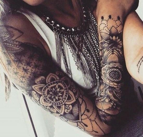 ιδέες τατουάζ μανίκι σε στυλ boho για γυναίκες