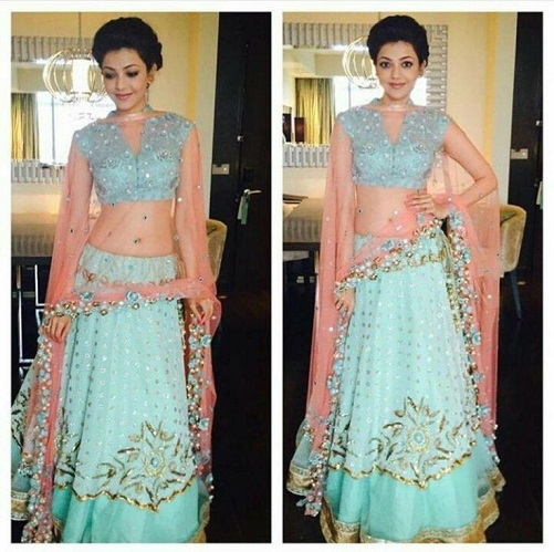 Lehenga'daki Kajal Agarwal