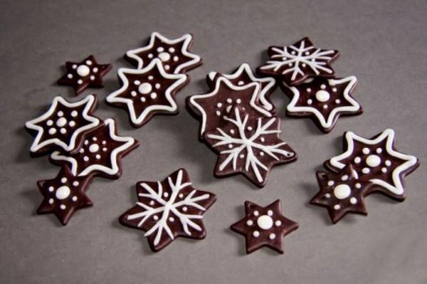 καφέ poinsettias tinker fimo ιδέες μελόψωμο αστέρι χριστουγεννιάτικη διακόσμηση