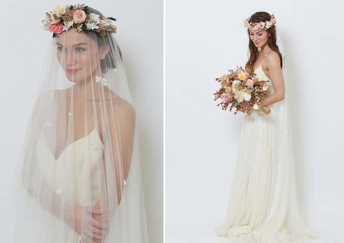 γαμήλια χτενίσματα με πέπλο vintage γαμήλιες ιδέες λουλουδάτα