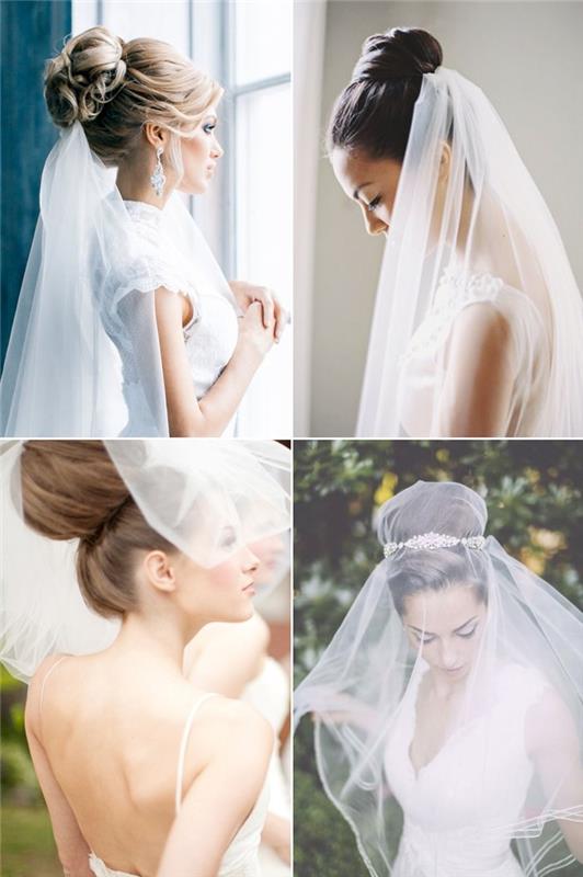 γαμήλια χτενίσματα με πέπλο vintage γαμήλιες ιδέες κορδέλες για μαλλιά