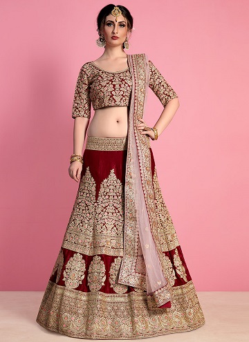 Bordo Gelin Lehenga Choli