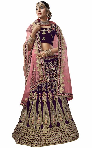 Kadife Gelin Lehenga Choli