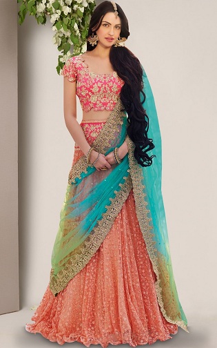 Pembe Gelin Lehenga Choli